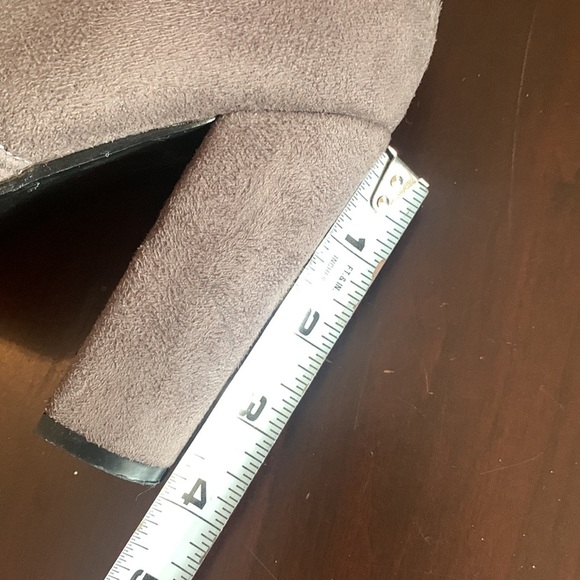 Streetwear Society Gray Over the Knee Block Heel Boots Size 6 - Picture 11 of 16